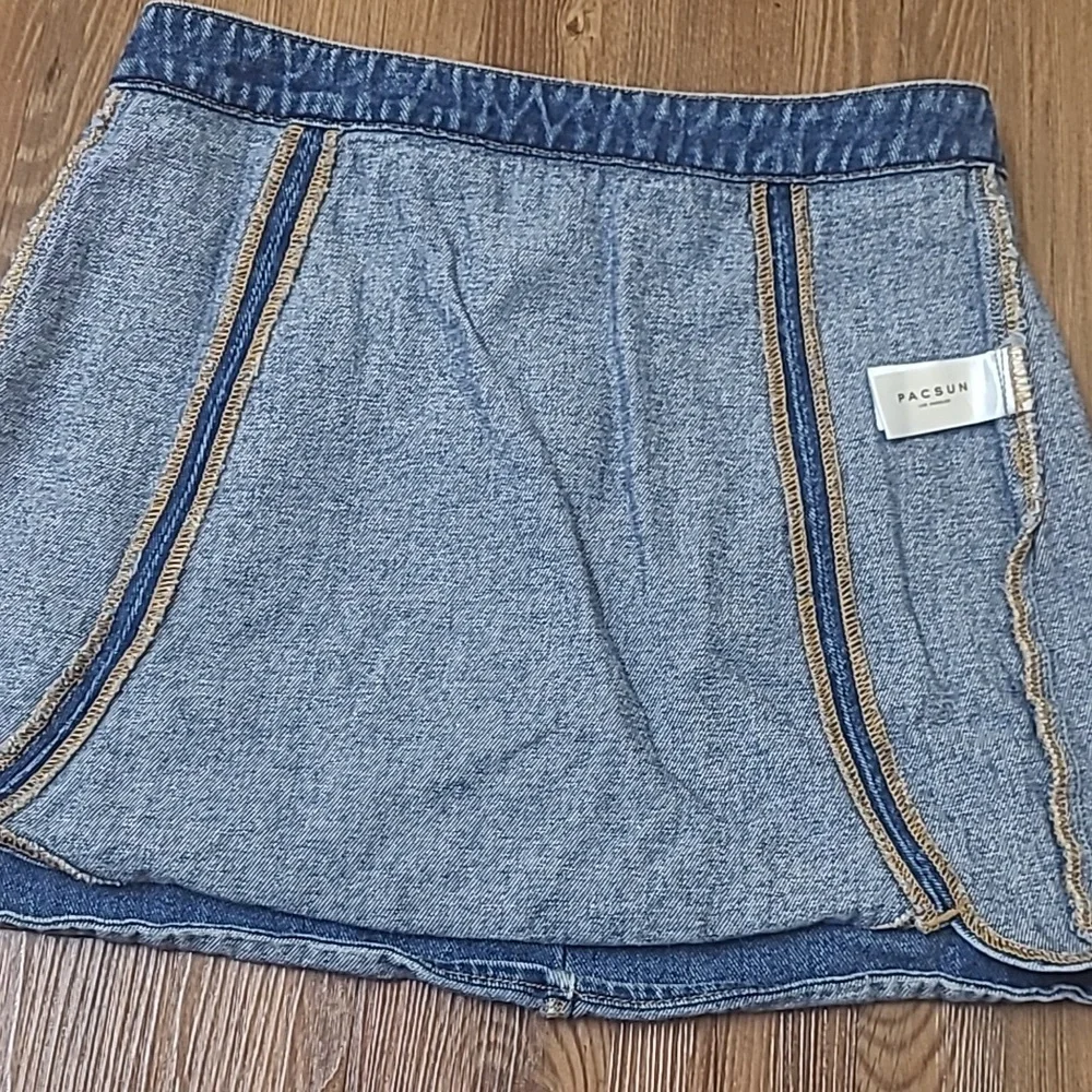 PacSun Classic Blue A-Line Denim‎ Skirt